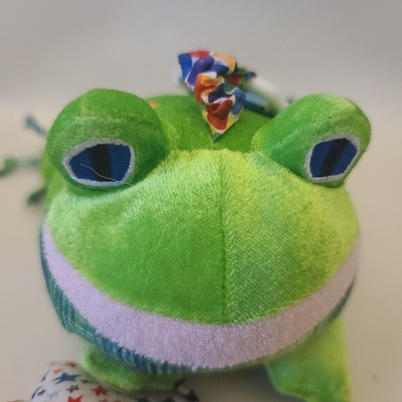 Eric Carle 8" Developmental Frog Rattle Teether Baby Toy Plush - Picture 3 of 12